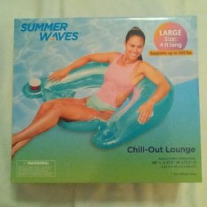 New (2) Summer Waves Adult Chill-Out Lounges Blue